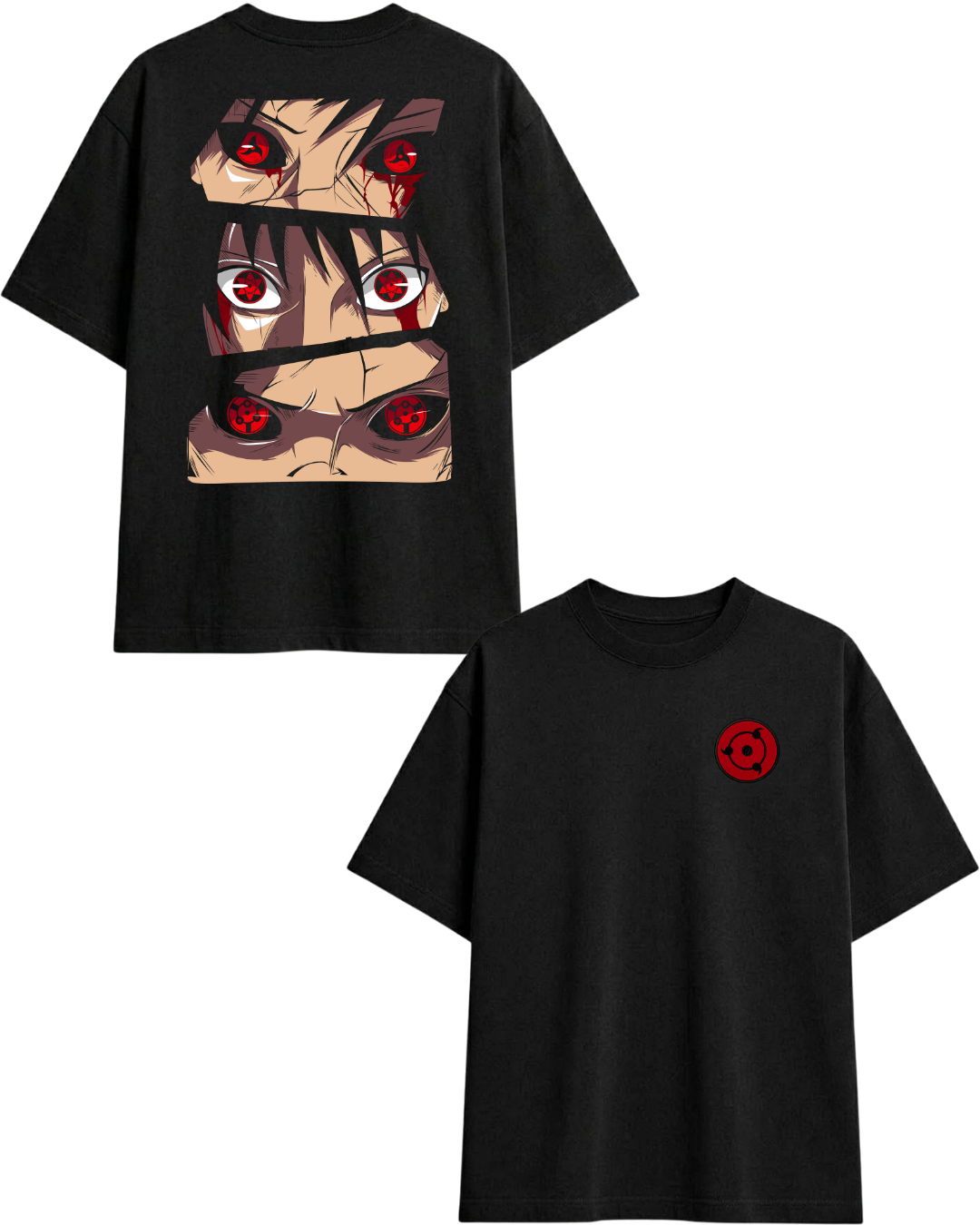 camisetas overzise de naruto