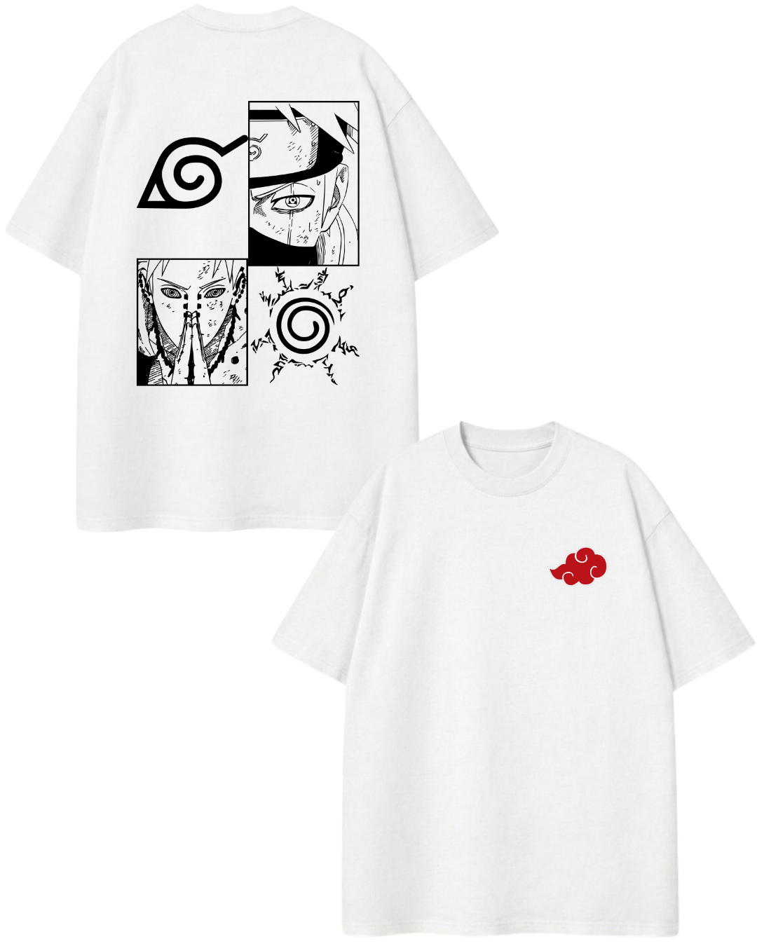 camiseta oversize de naruto