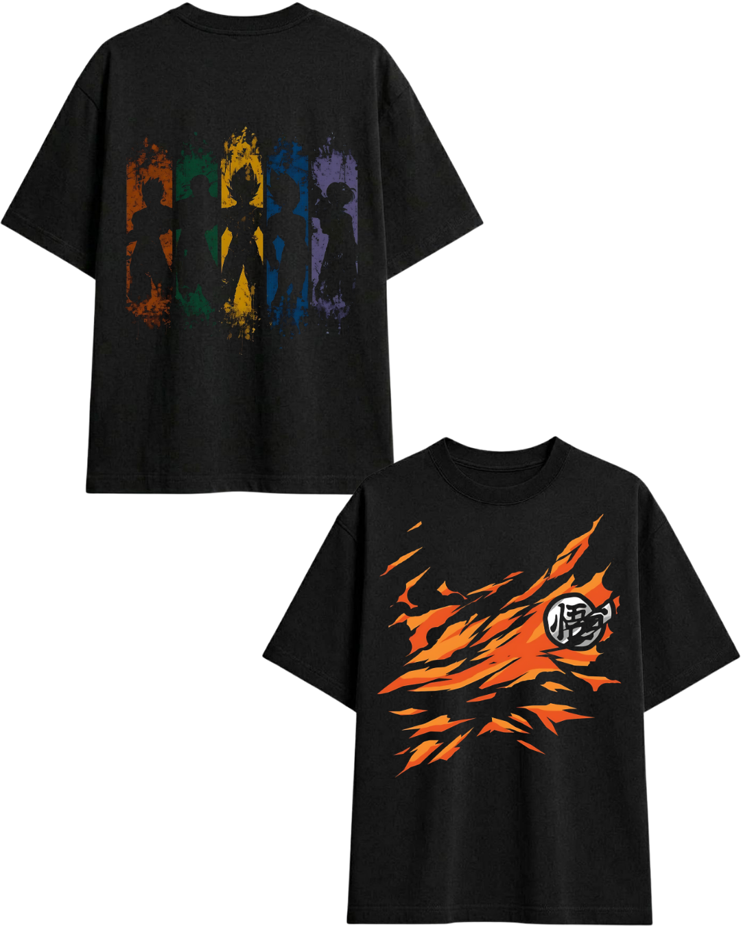 camisa oversize de dragon ball