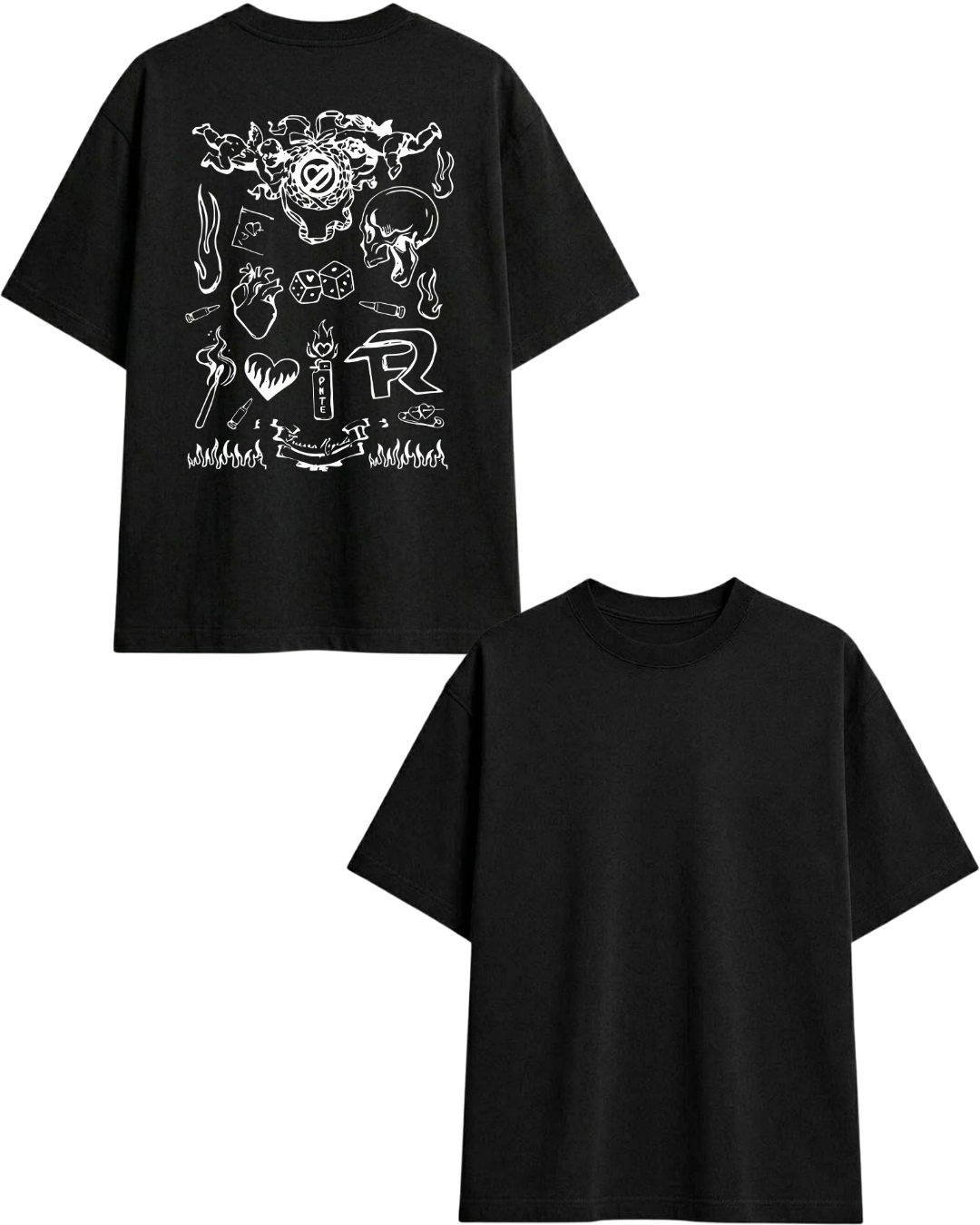 camisa oversize de fuerza regida